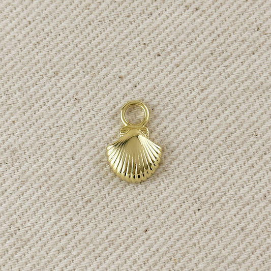 18k Gold Filled Scalloped Shell Earring Charm