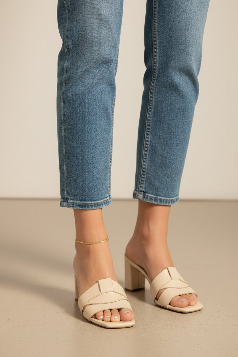 Double Curb Chain Anklet for Women | 4mm Chunky Gold Anklet | Adjustable Beach Jewelry