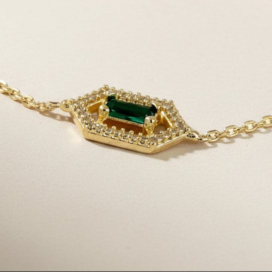 💎 18k Gold Filled Fancy Birthstone Bracelet — Your Month. Ornate Gold. Worn With Pride.