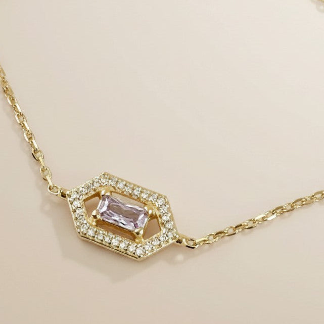 💎 18k Gold Filled Fancy Birthstone Bracelet — Your Month. Ornate Gold. Worn With Pride.