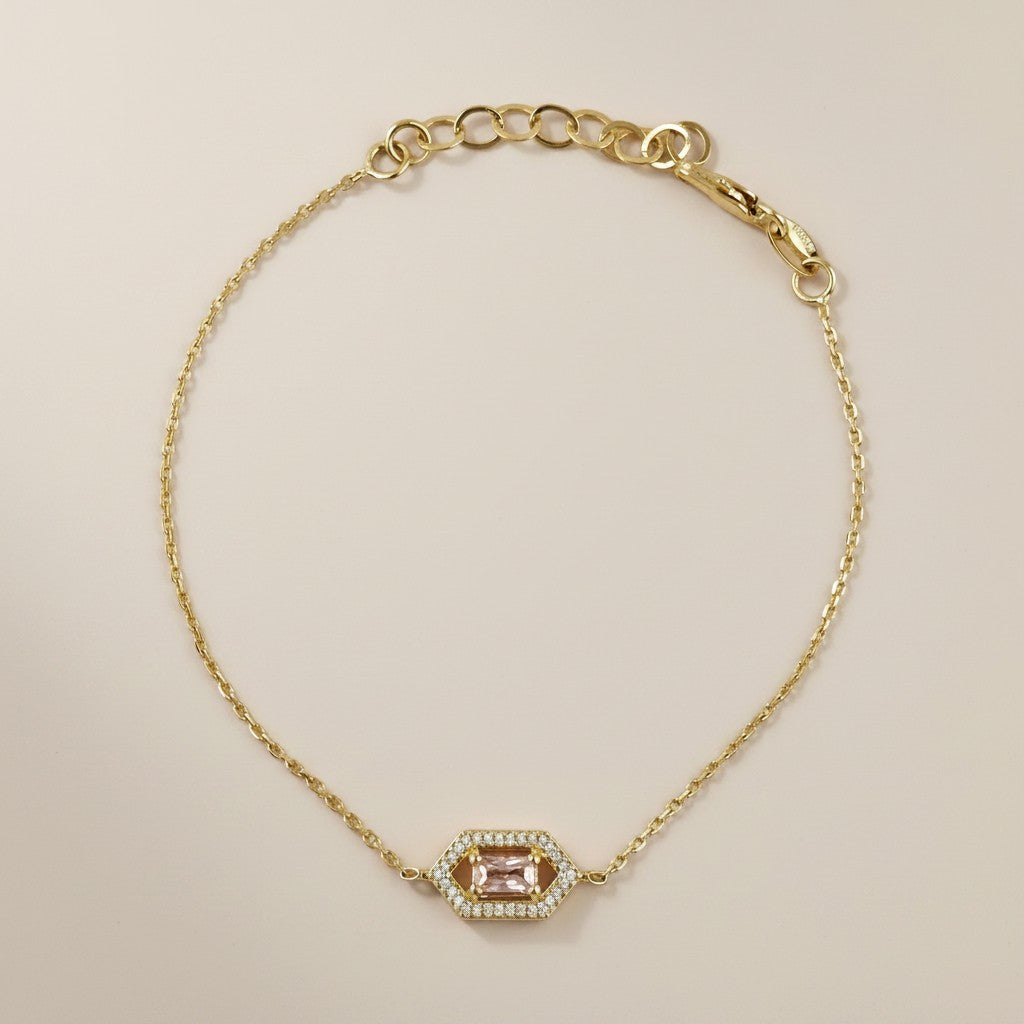 💎 18k Gold Filled Fancy Birthstone Bracelet — Your Month. Ornate Gold. Worn With Pride.