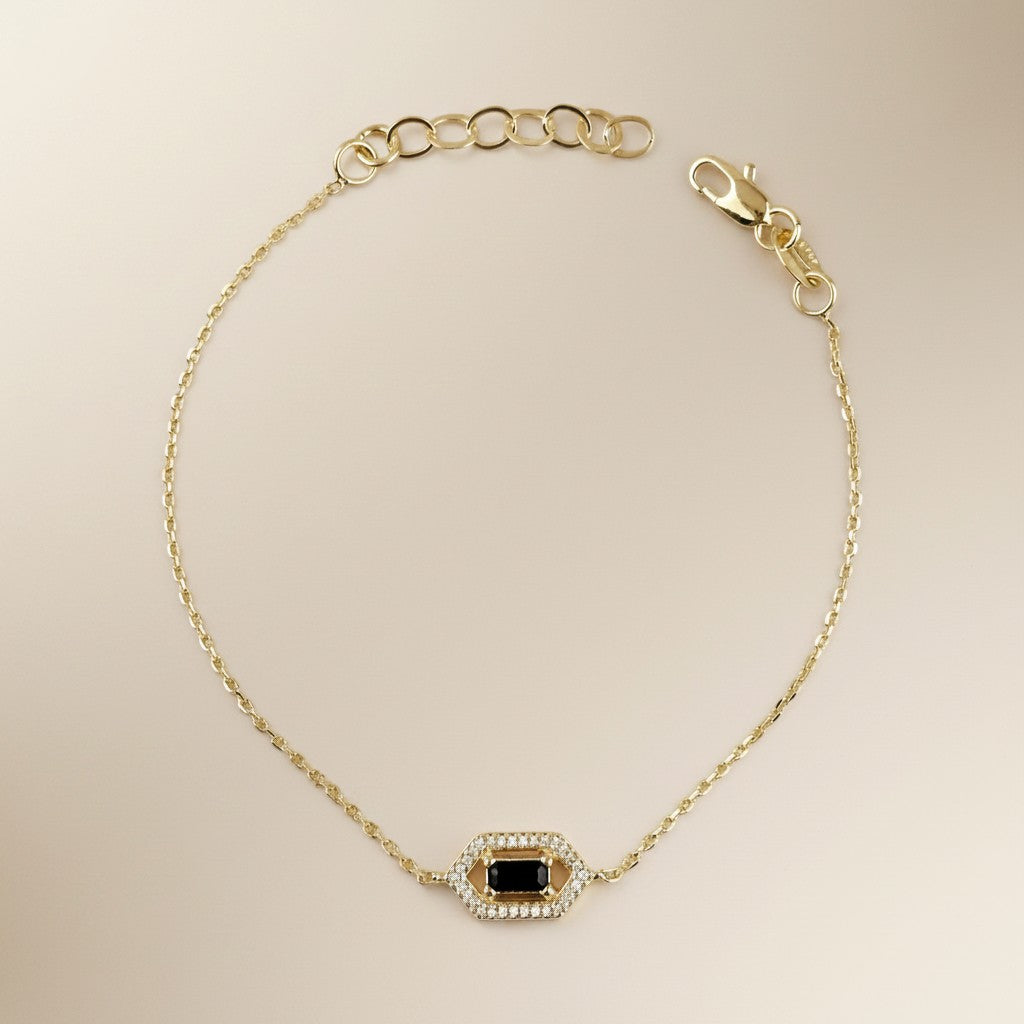 💎 18k Gold Filled Fancy Birthstone Bracelet — Your Month. Ornate Gold. Worn With Pride.