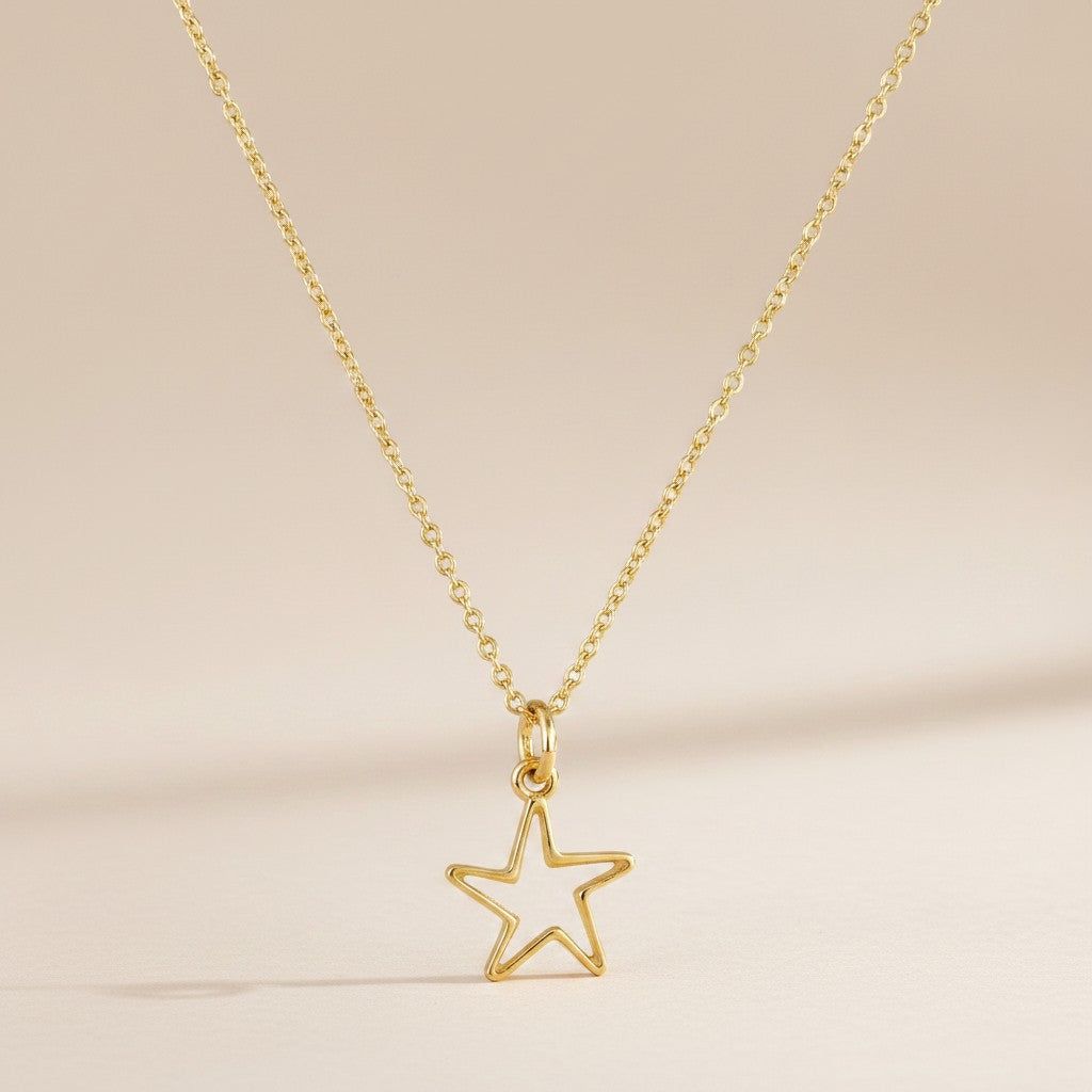 ⭐ 18k Gold Filled Estella Star Necklace — Italian Design. Celestial Beauty. Worn Every Day.