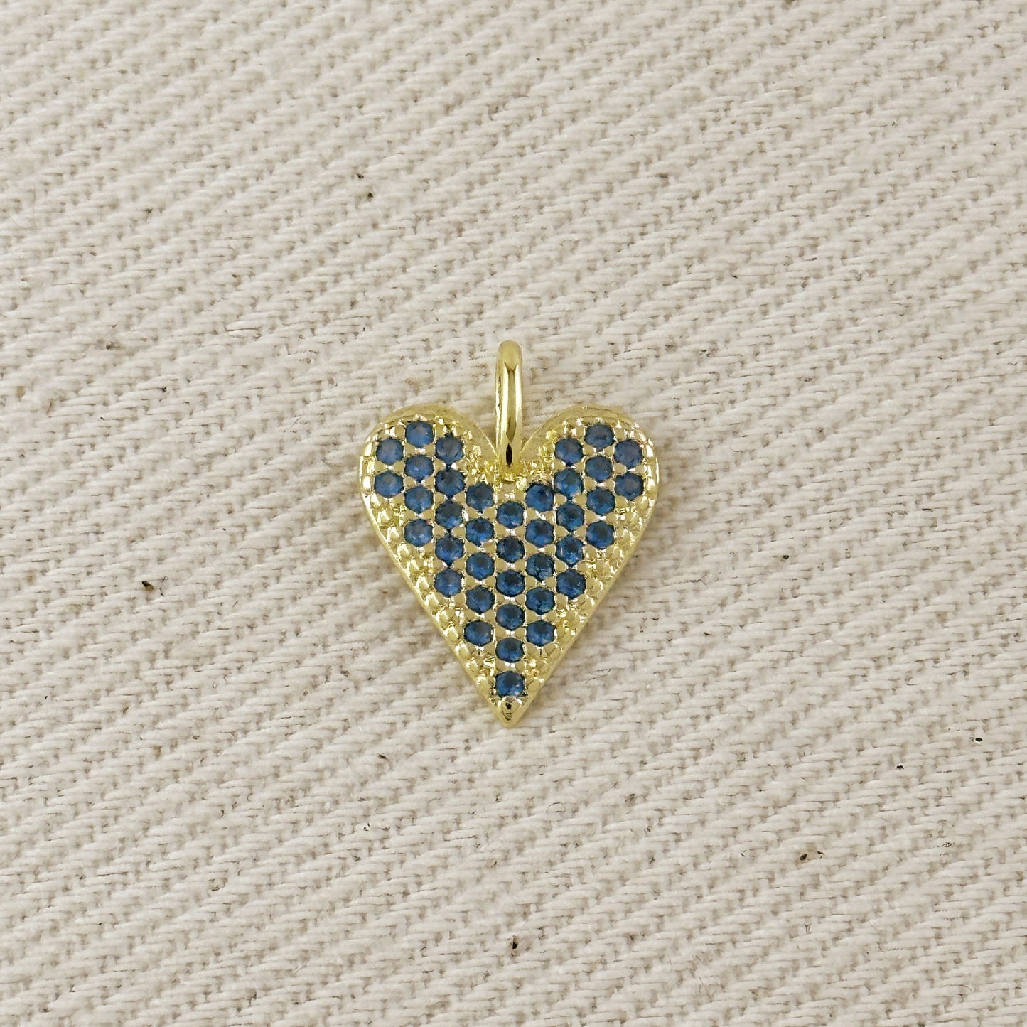18k Gold Filled Colored CZ Heart Pendant