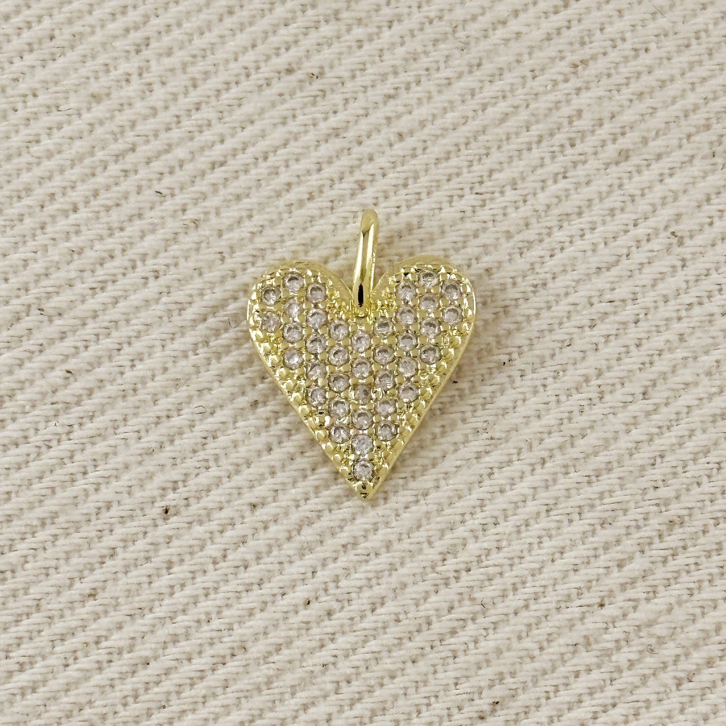 18k Gold Filled Colored CZ Heart Pendant