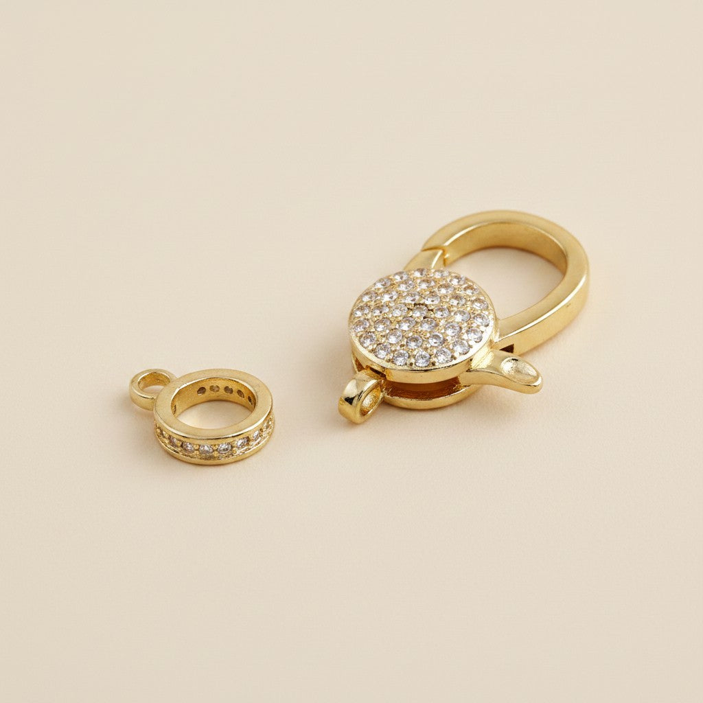 ✨ 18k Gold Filled CZ Lobster Clasp — The Functional Detail That Adds Its Own Sparkle