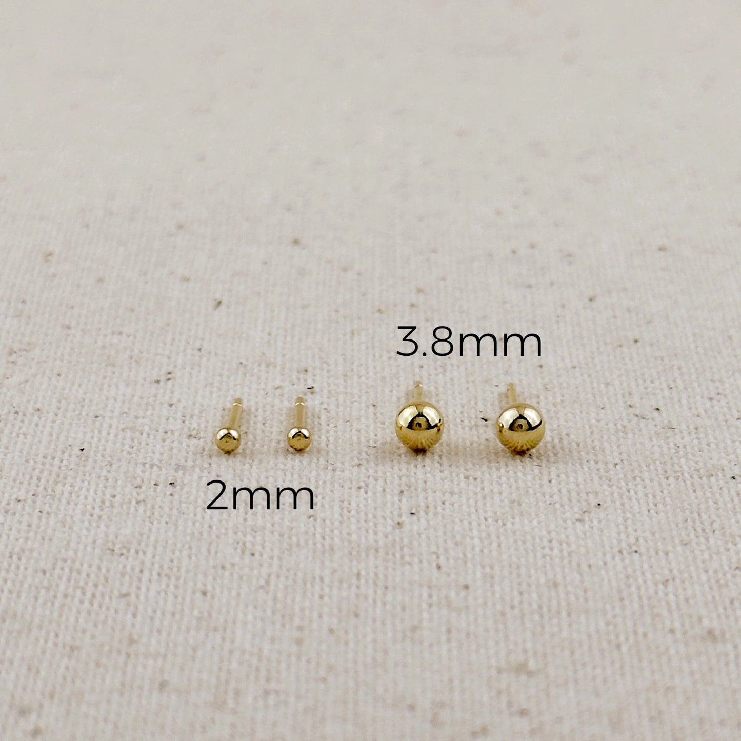 18k Gold Filled Ball Stud