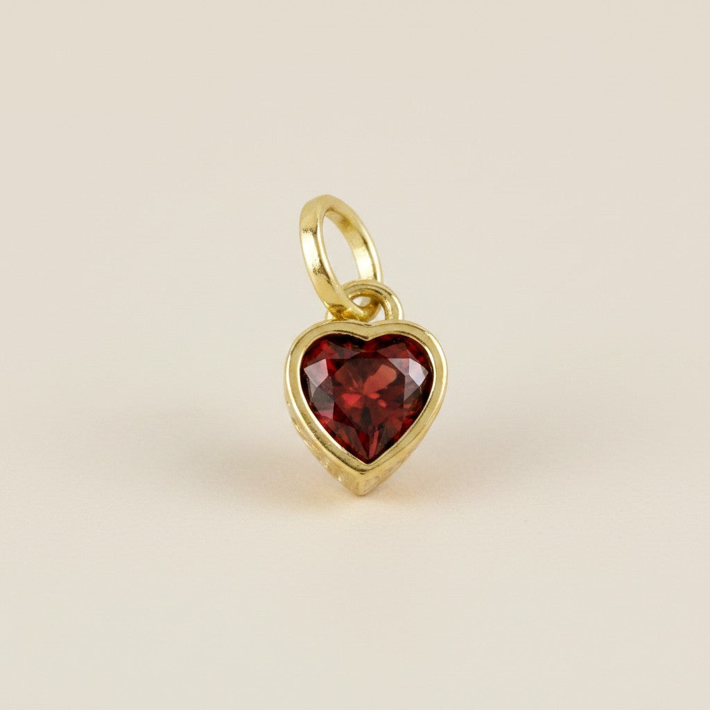 18k Gold Filled Colored CZ Heart Pendant | Add a Pop of Color