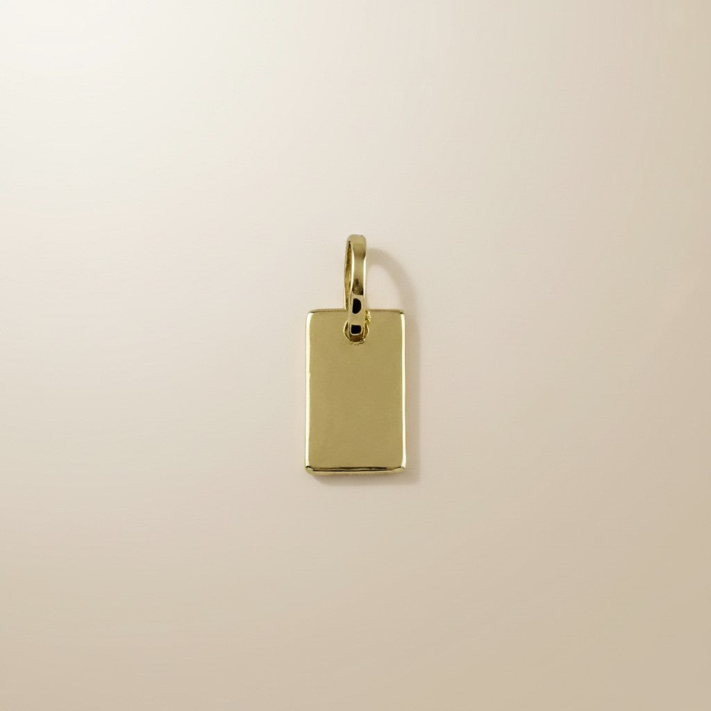 ✨ 18k Gold Filled Rectangular Plaque Charm — The Smallest Canvas. The Most Personal Message.