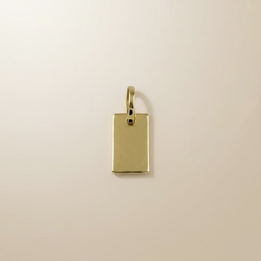 ✨ 18k Gold Filled Rectangular Plaque Charm — The Smallest Canvas. The Most Personal Message.