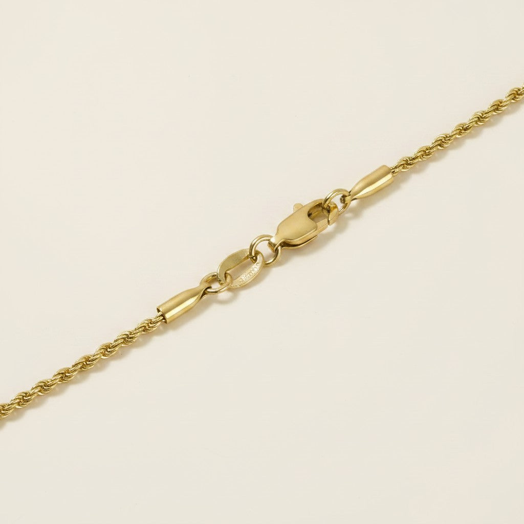 18k Gold Filled 1.7mm Rope Chain Necklace | Timeless Everyday Essential