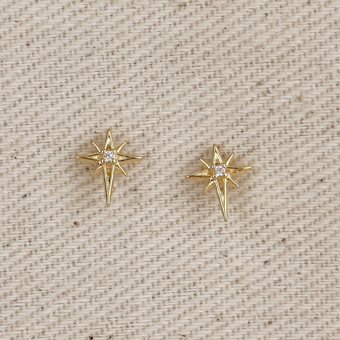 18k Gold Filled Starburst Stud