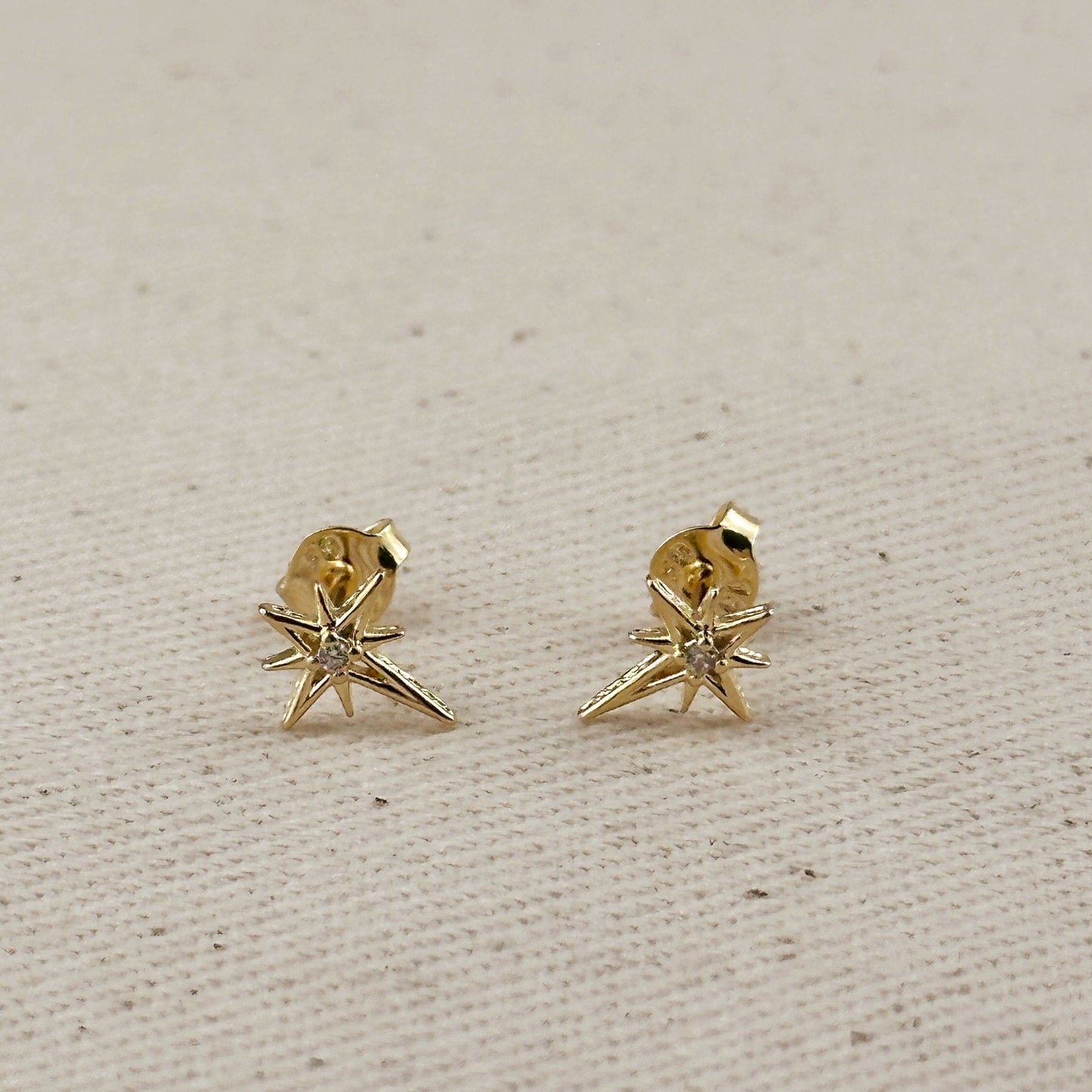 18k Gold Filled Starburst Stud