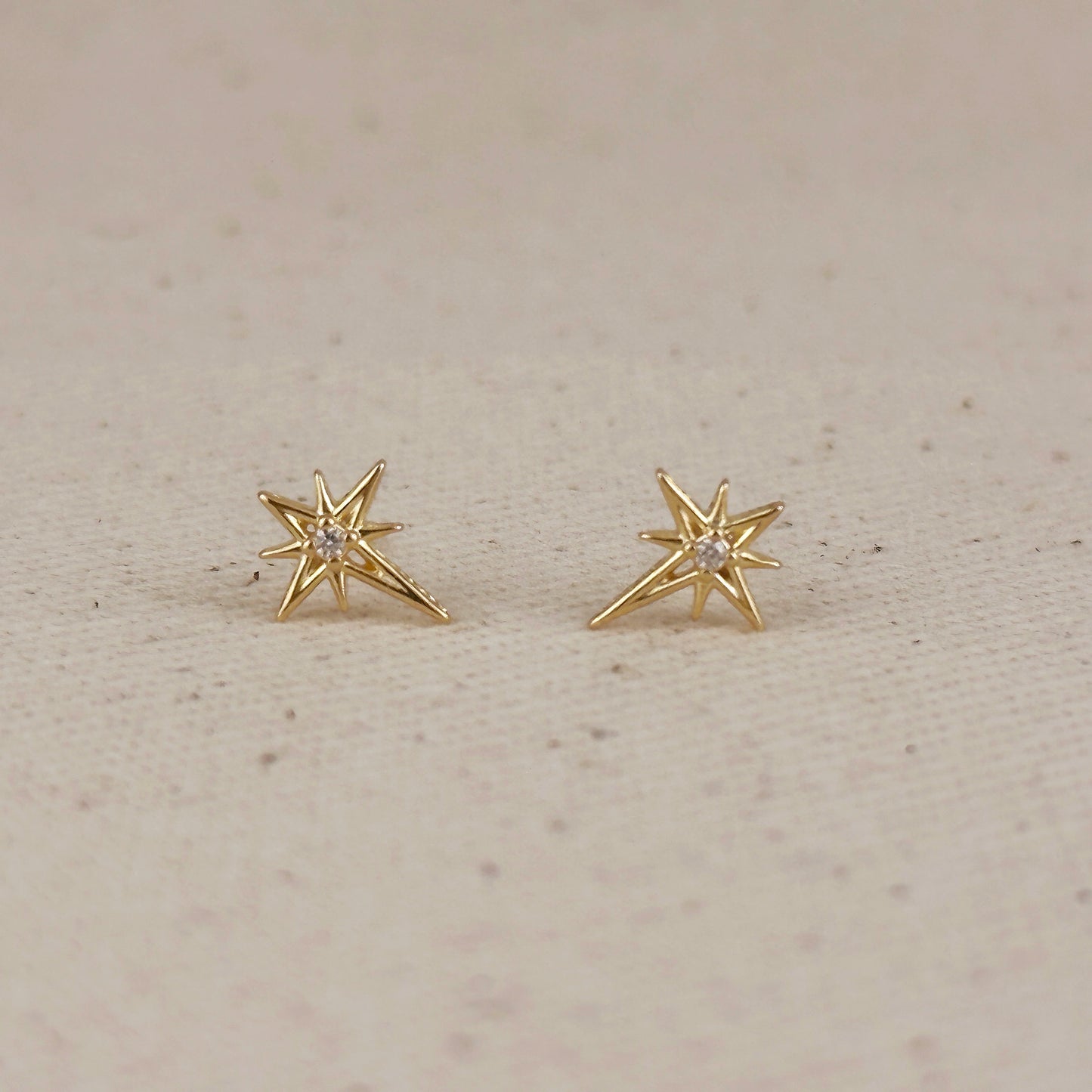 18k Gold Filled Starburst Stud