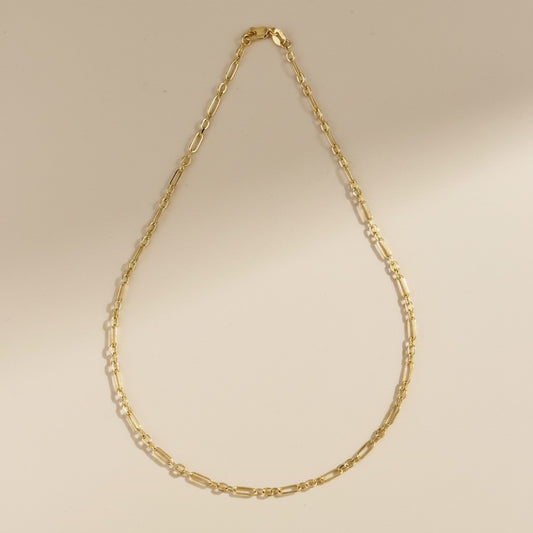 ✨ 18k Gold Filled 3x1 Paperclip Chain Necklace — The Pattern That Makes the Paperclip Extraordinary