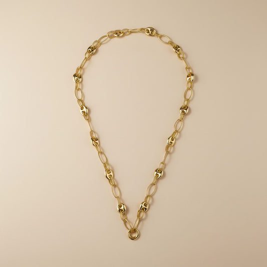 ⚓ 18k Gold Filled Puffy Mariner Necklace — The Classic Link. Inflated. Extraordinary.
