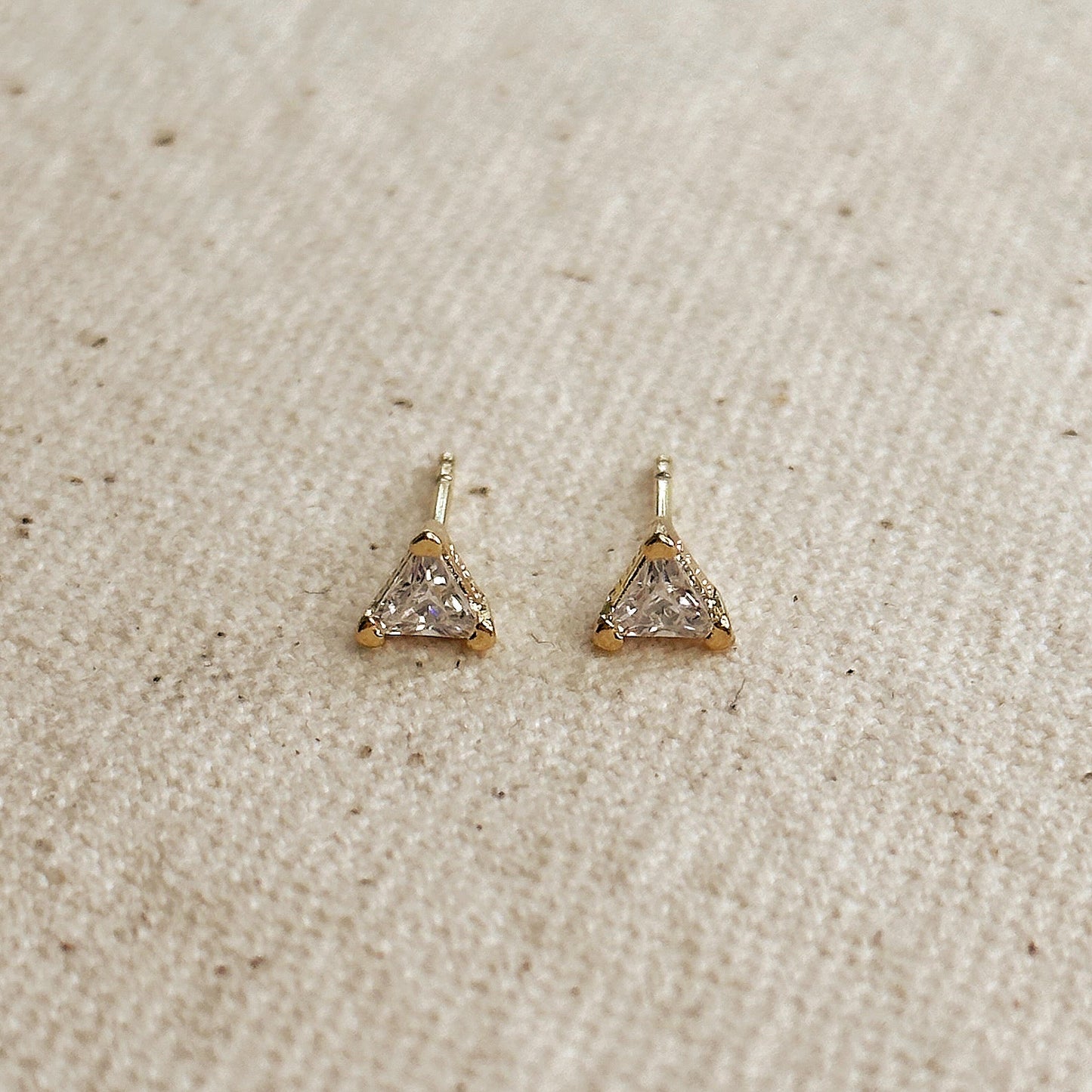 Mini CZ Triangle Stud