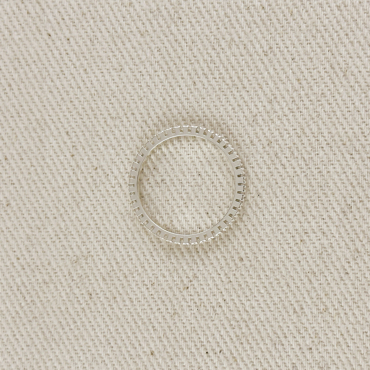 .925 Silver Filled 1.1mm CZ Eternity Band Ring