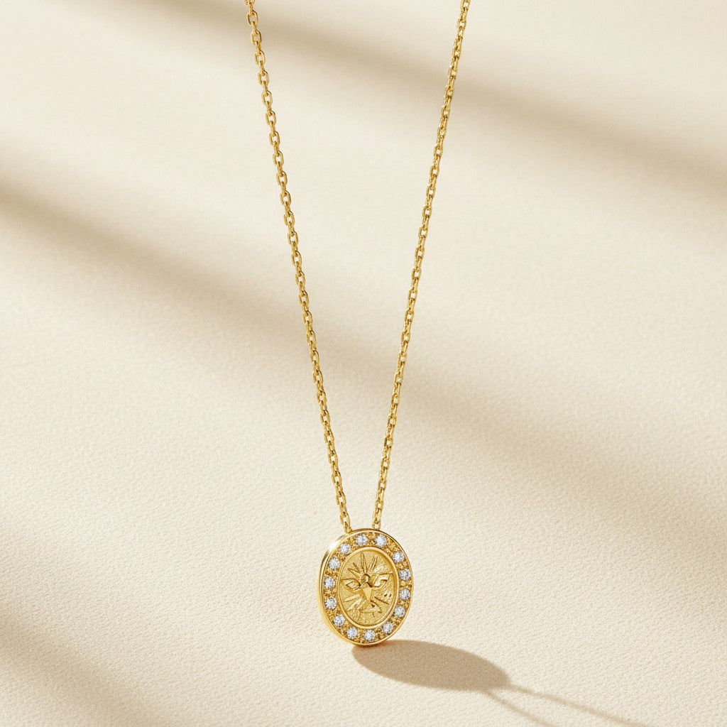 🕊️ 18k Gold Filled Mini Dove CZ Necklace — The Symbol of Peace, Framed in Sparkling Gold.