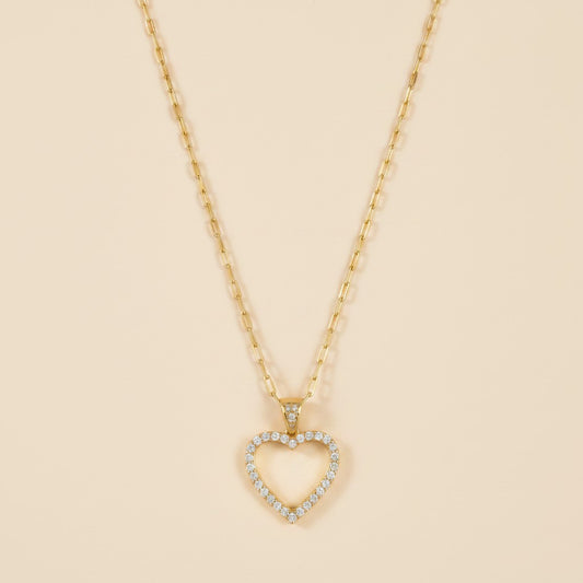 💛 18k Gold Filled Pavé Heart Necklace — Love, Covered in Light. On the Chain That Was Made FOR IT