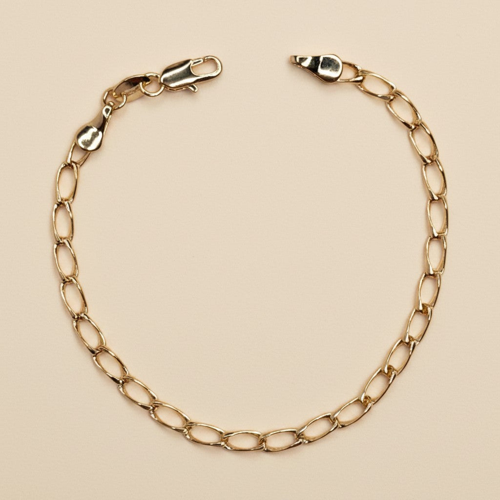 18k Gold Filled Slight Twist Link Bracelet
