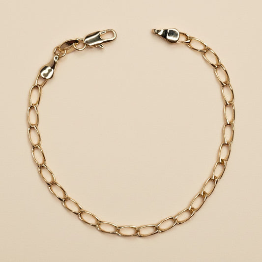 18k Gold Filled Slight Twist Link Bracelet