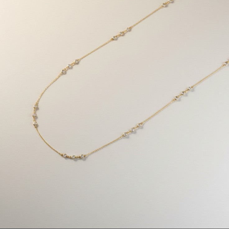 ✨ 18k Gold Filled CZ Bezel Belly Chain — The Body Jewelry That Catches the Light With Every Move