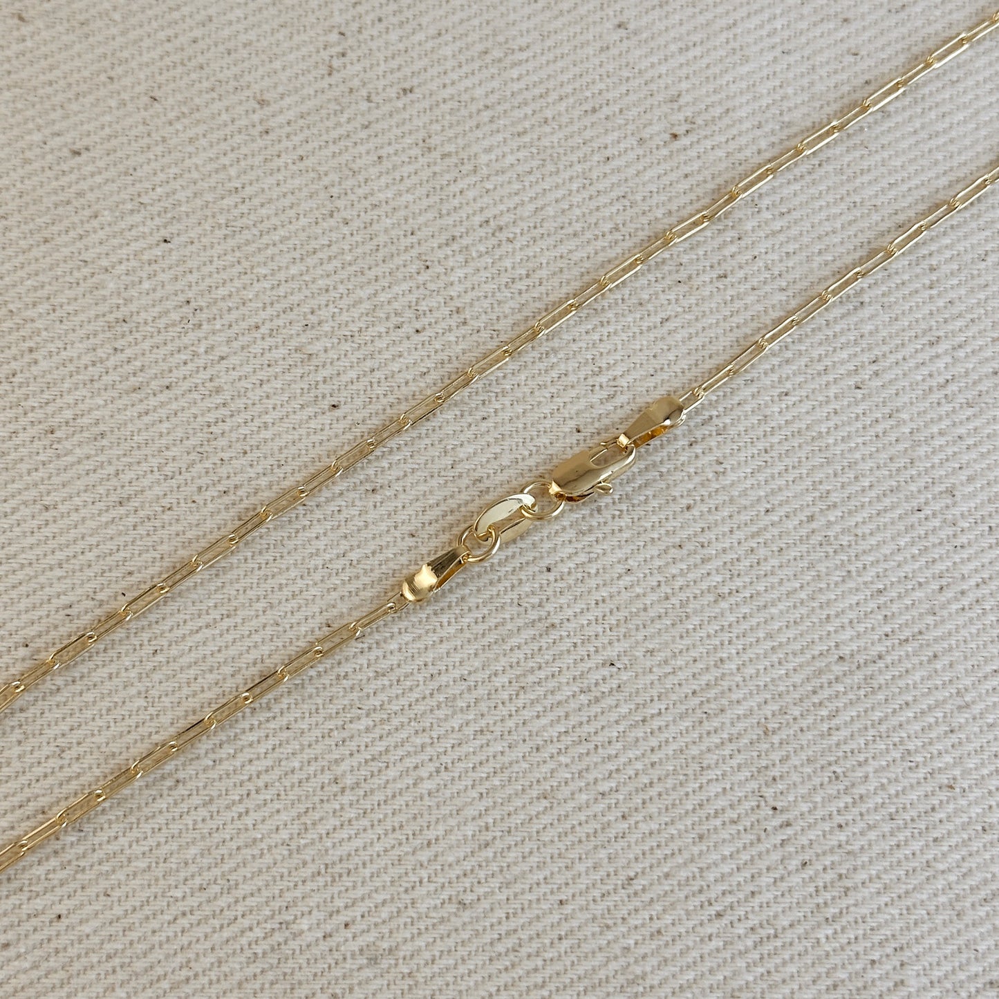 18k Gold Filled Mini Paperclip Chain