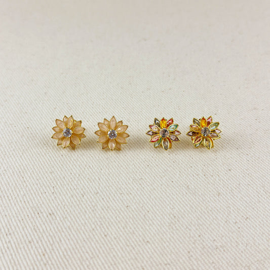 Colorful Flower Earrings