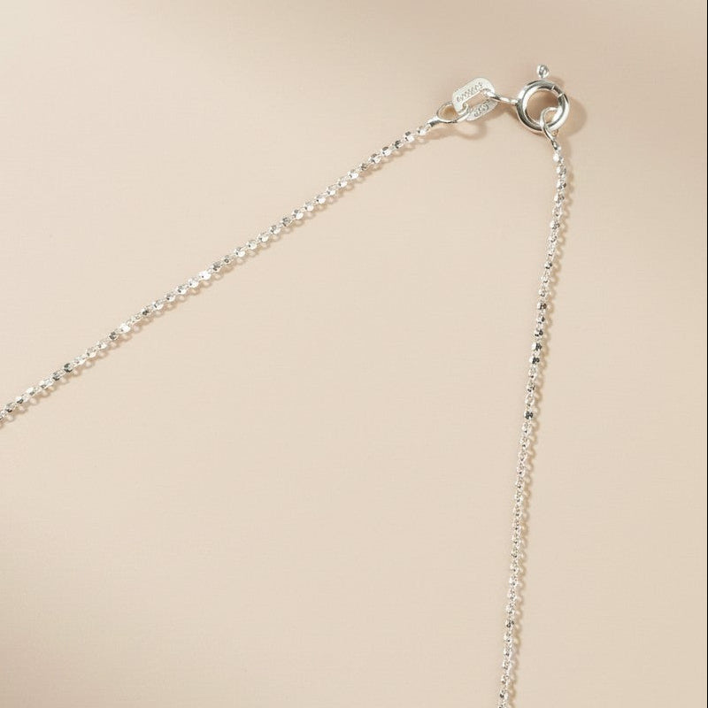 Sterling Silver Faceted Bead Chain Necklace — A Thousand Tiny Flashes of Light