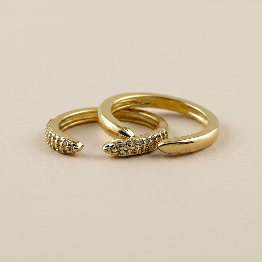 18k Gold Filled Open Top Stackable Ring