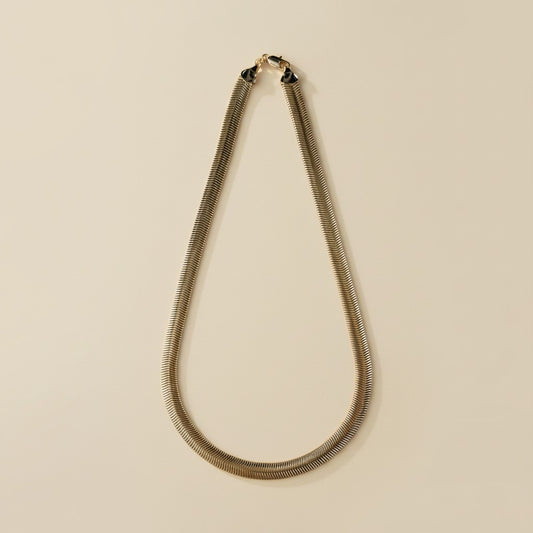 18k Gold Filled 8mm Fancy Thick Snake Chain Necklace | Bold Luxurious Statement
