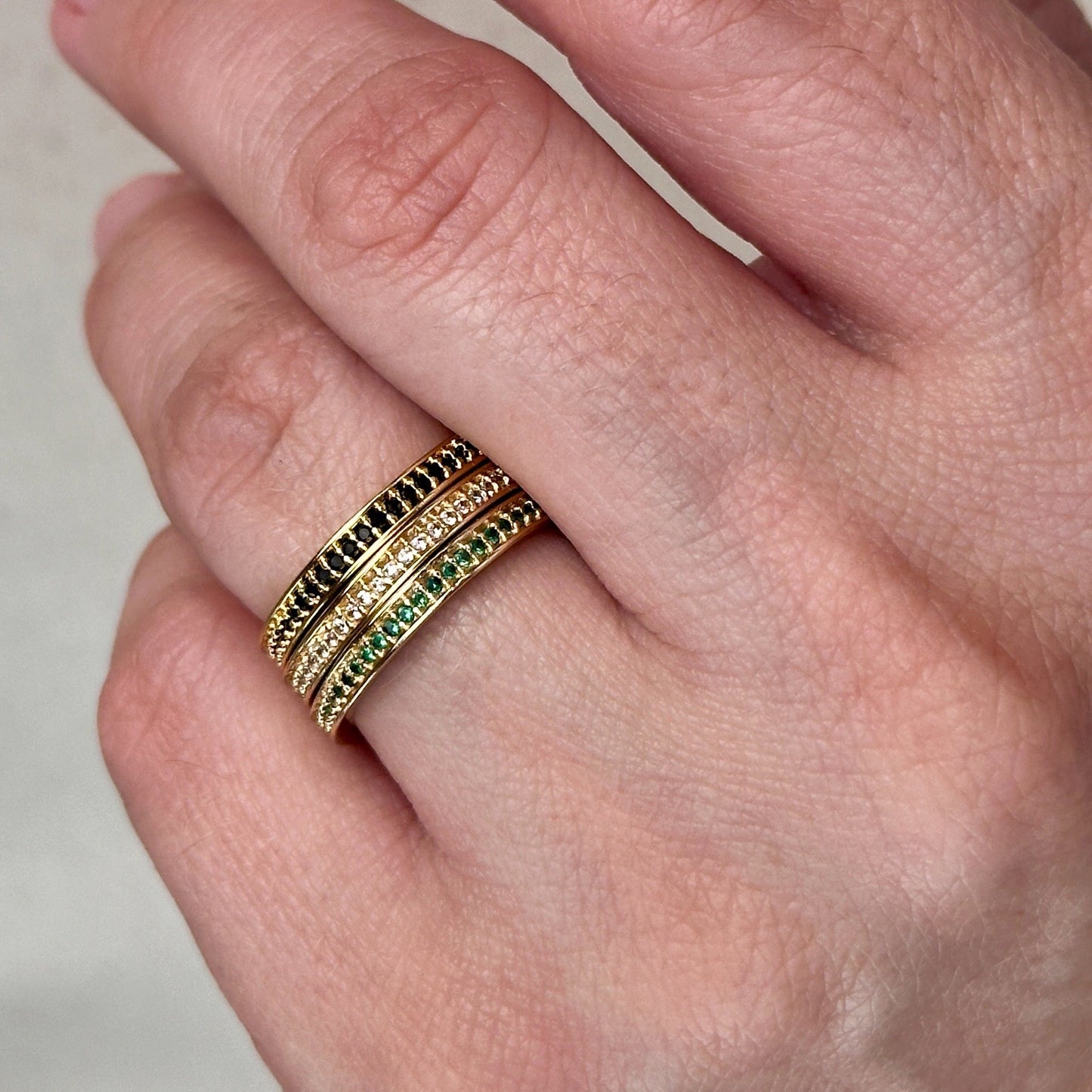 18k Gold Filled Eternity CZ Band Ring