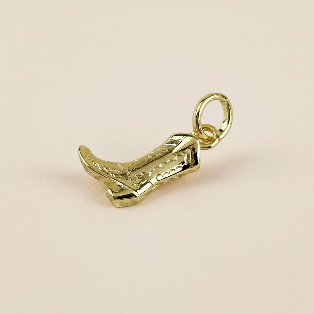 18k Gold Filled Western Boot Charm — The Icon of Country Style, Now in Gold