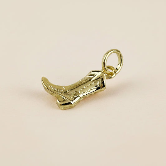 18k Gold Filled Western Boot Charm — The Icon of Country Style, Now in Gold