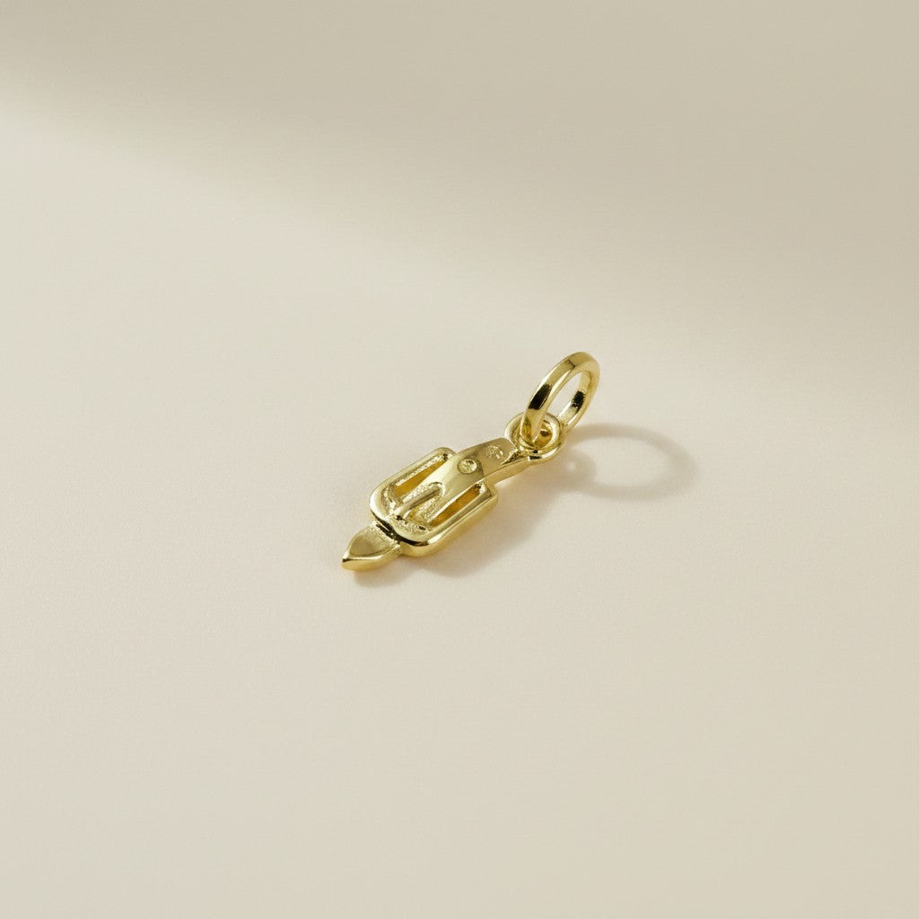 🤠 18k Gold Filled Belt Buckle Charm — Rodeo Ready, Gold Finished, Entirely Yours