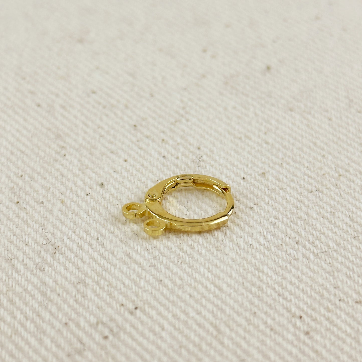 18k Gold Filled Earrings Plain Lever-back with 2 Jump Rings