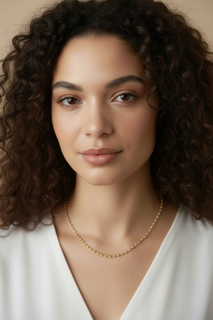 ✨ 18k Gold Filled Faceted Beaded Necklace — Subtle Shimmer, Endlessly Worn