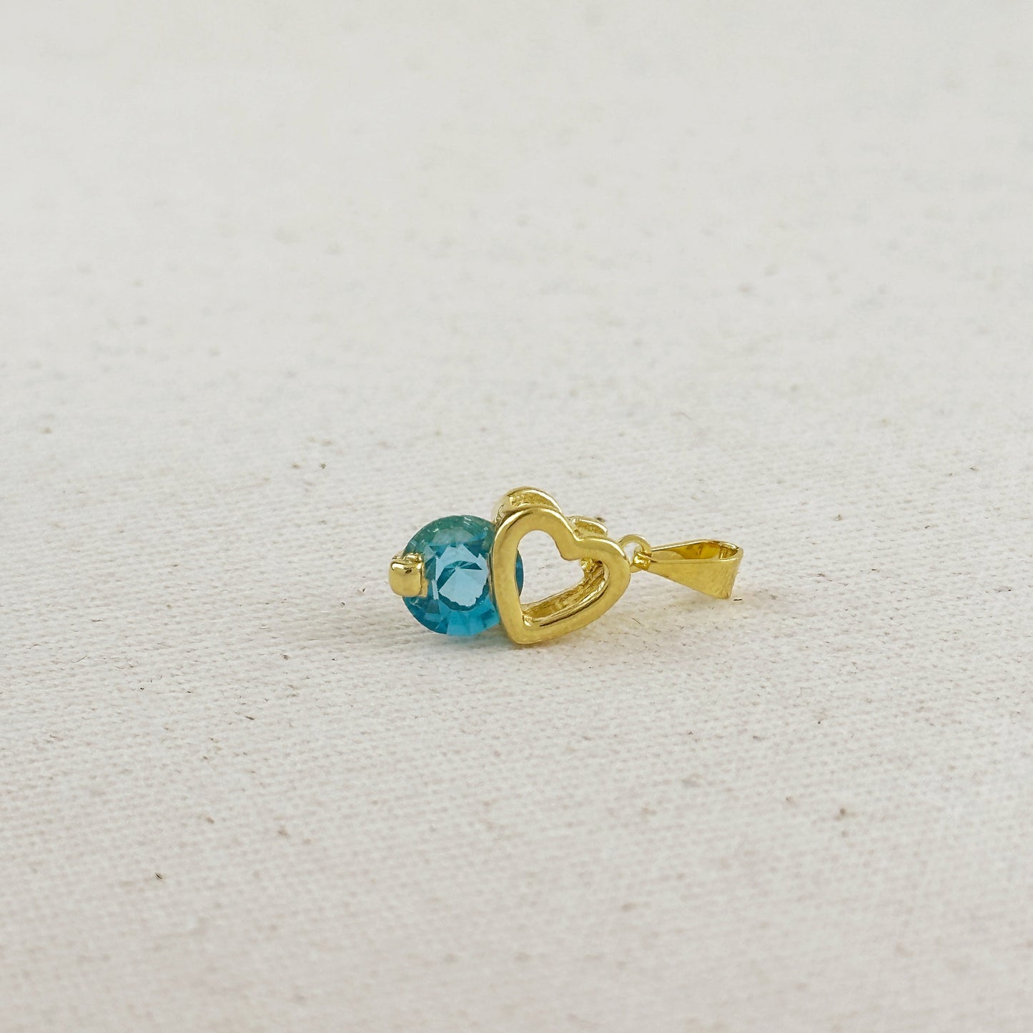Colored Crystal Heart Charm