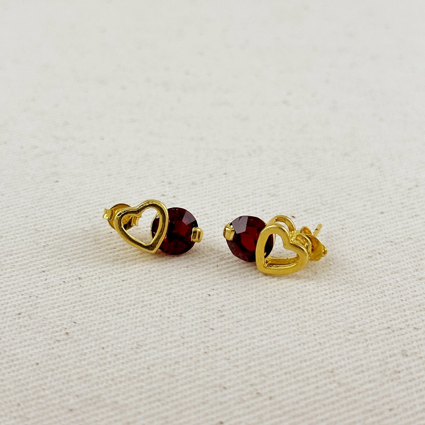 Colored Crystal Hearts Earrings