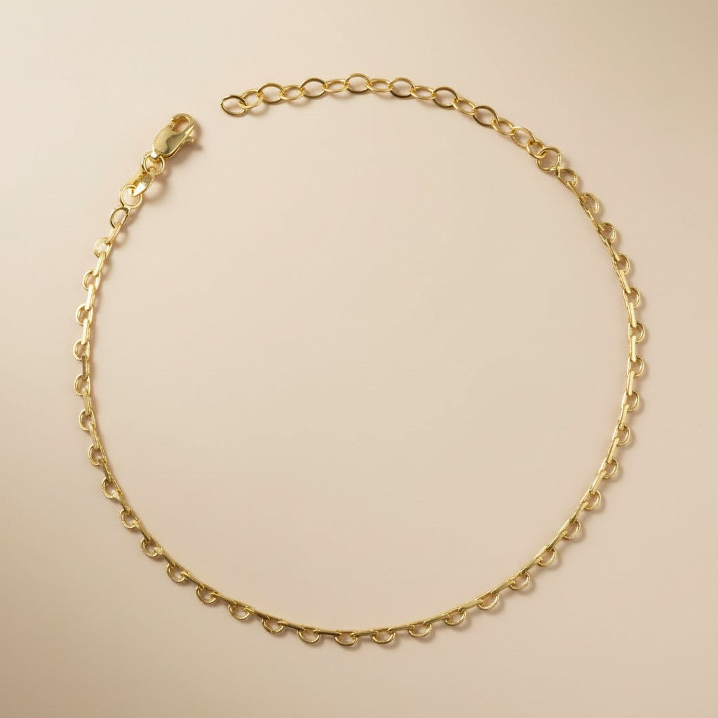 18k Gold Filled Lace Chain Anklet — A Whisper of Gold With Every Step