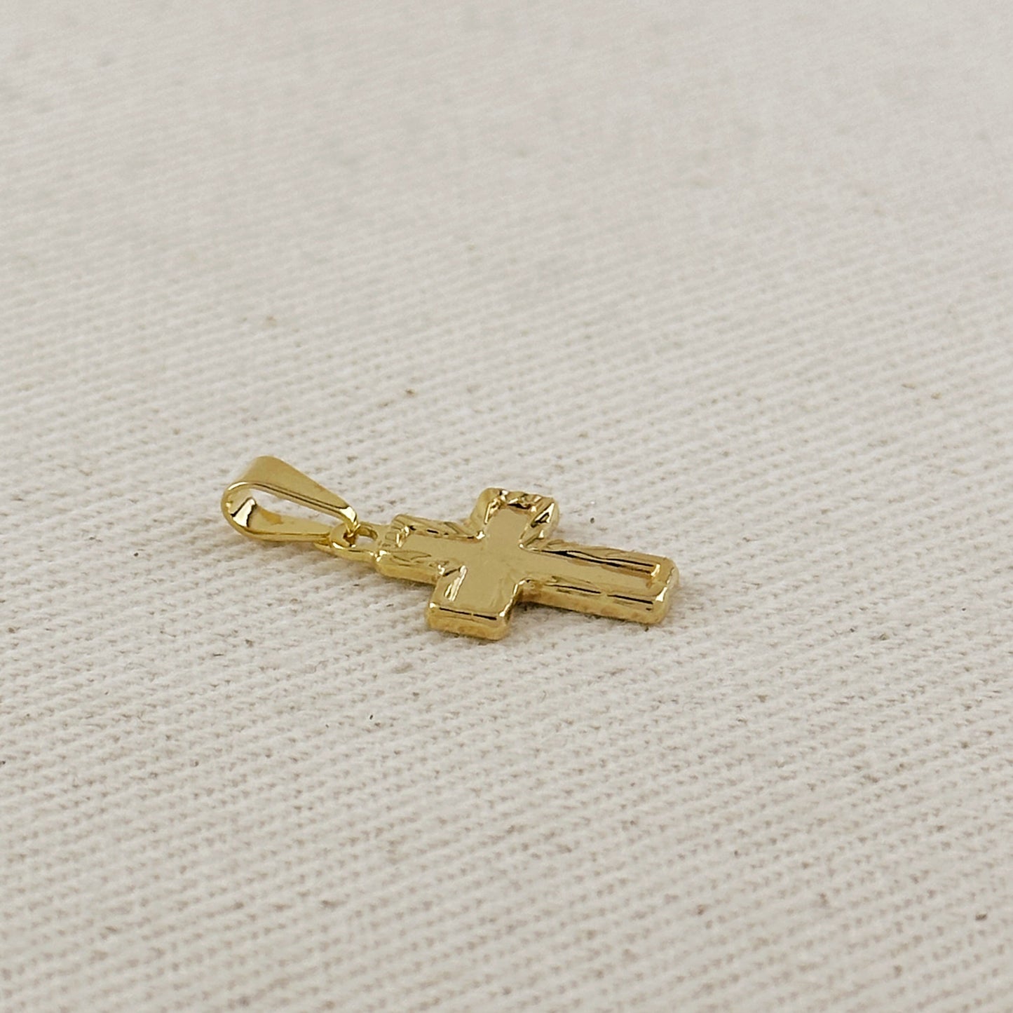 Diamond Cut Cross Charm