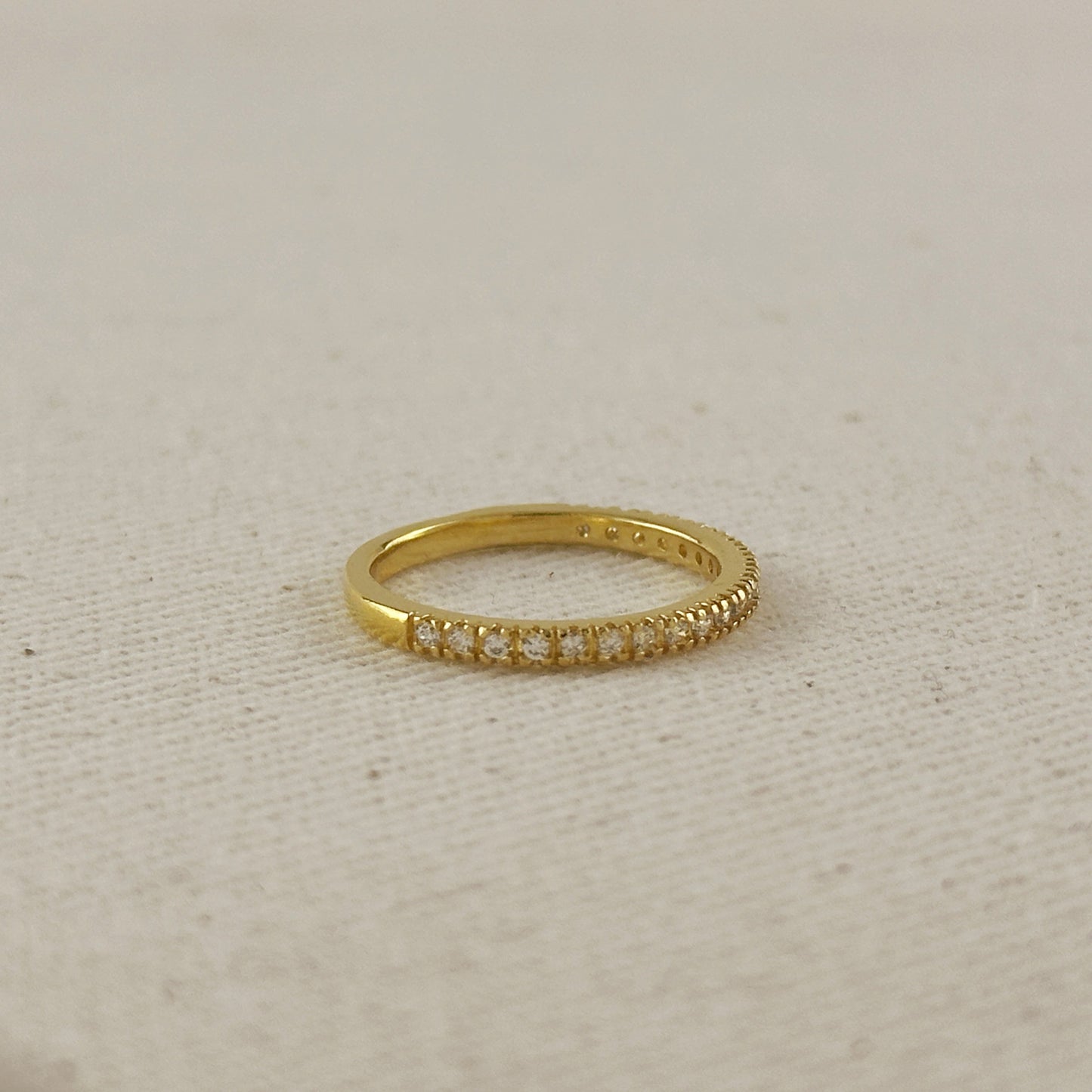 CZ Half Band Ring