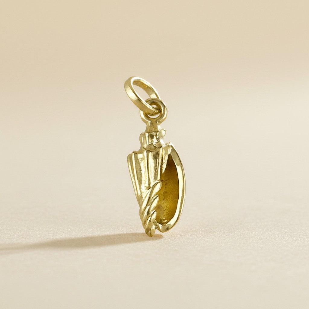 18k Gold Filled Conch Shell Charm
