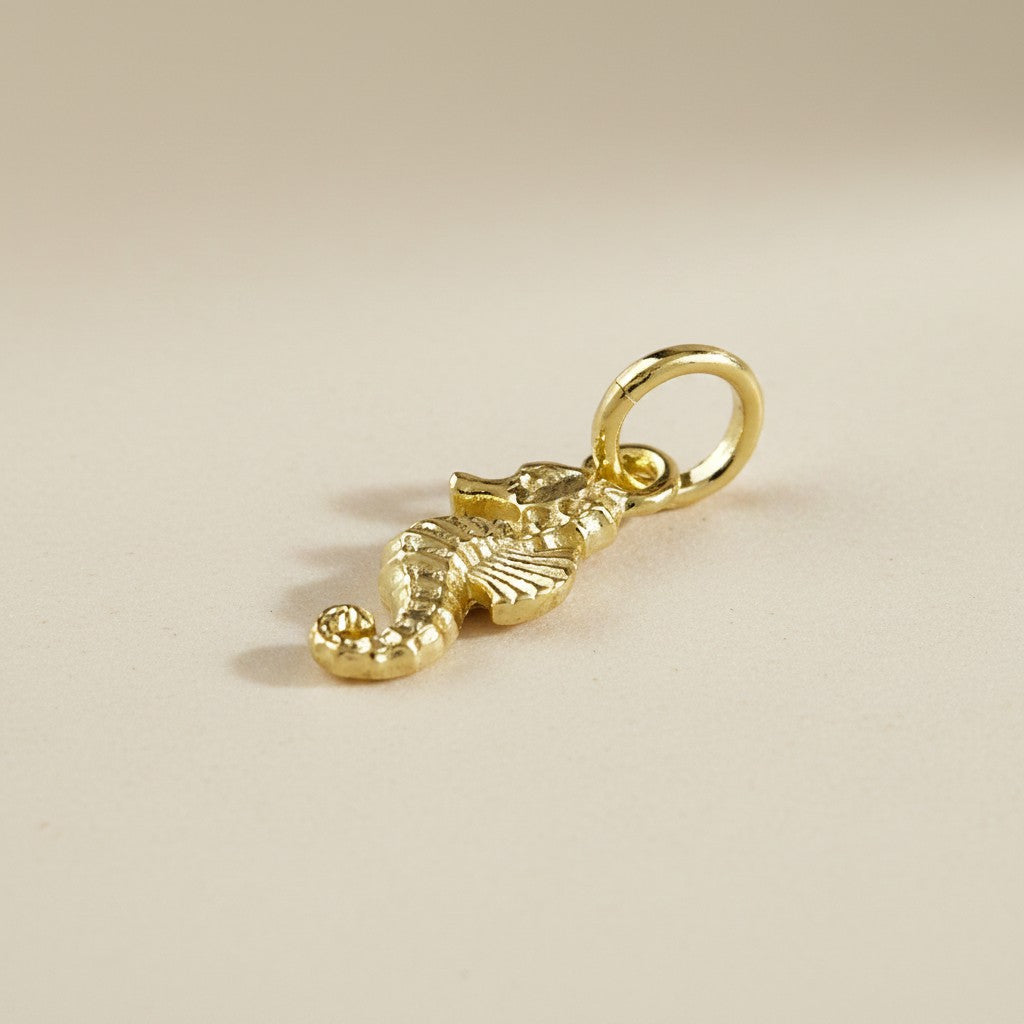 🌊 18k Gold Filled Seahorse Charm — Small Wonder, Big Personality