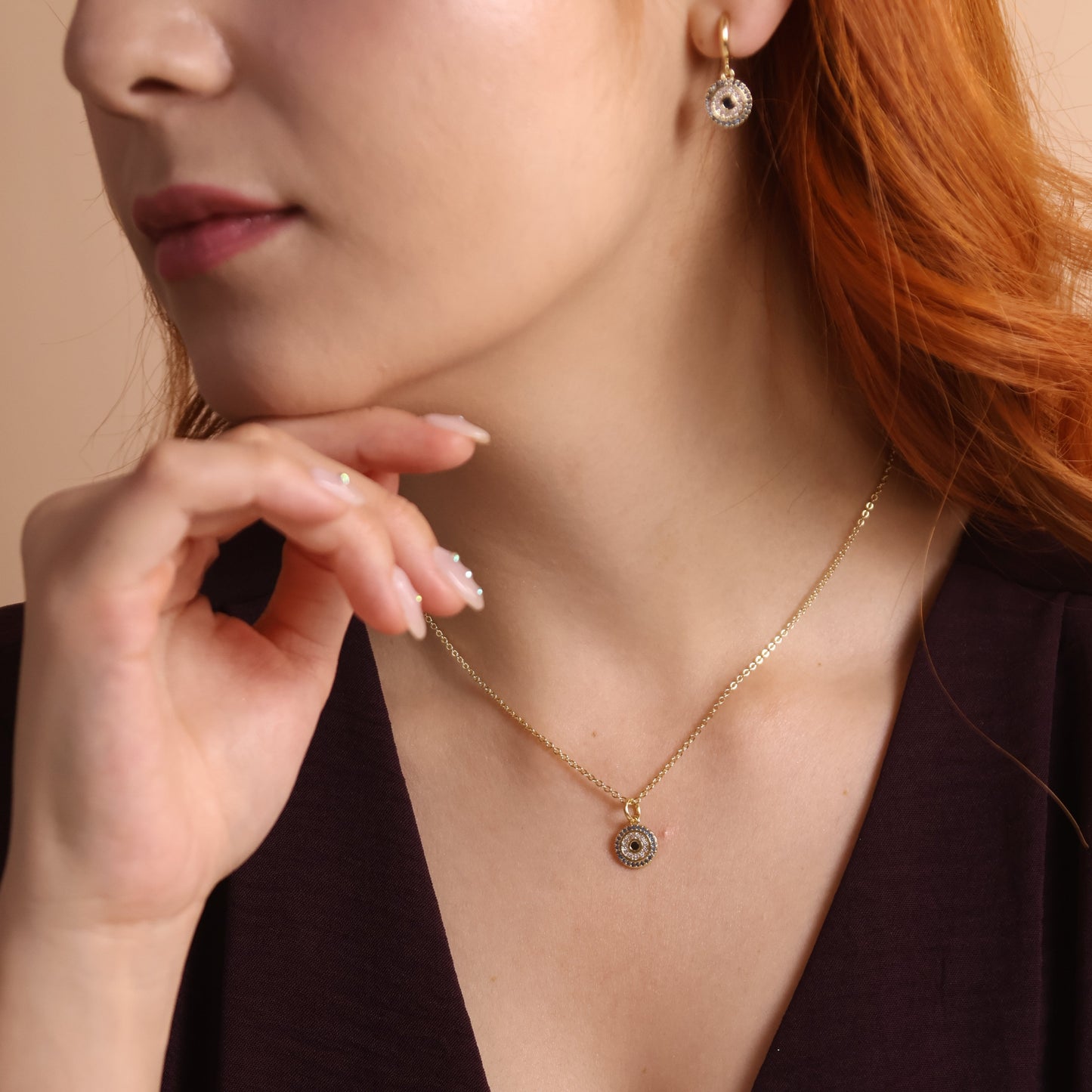 18k Gold Filled Protection Mandala Necklace