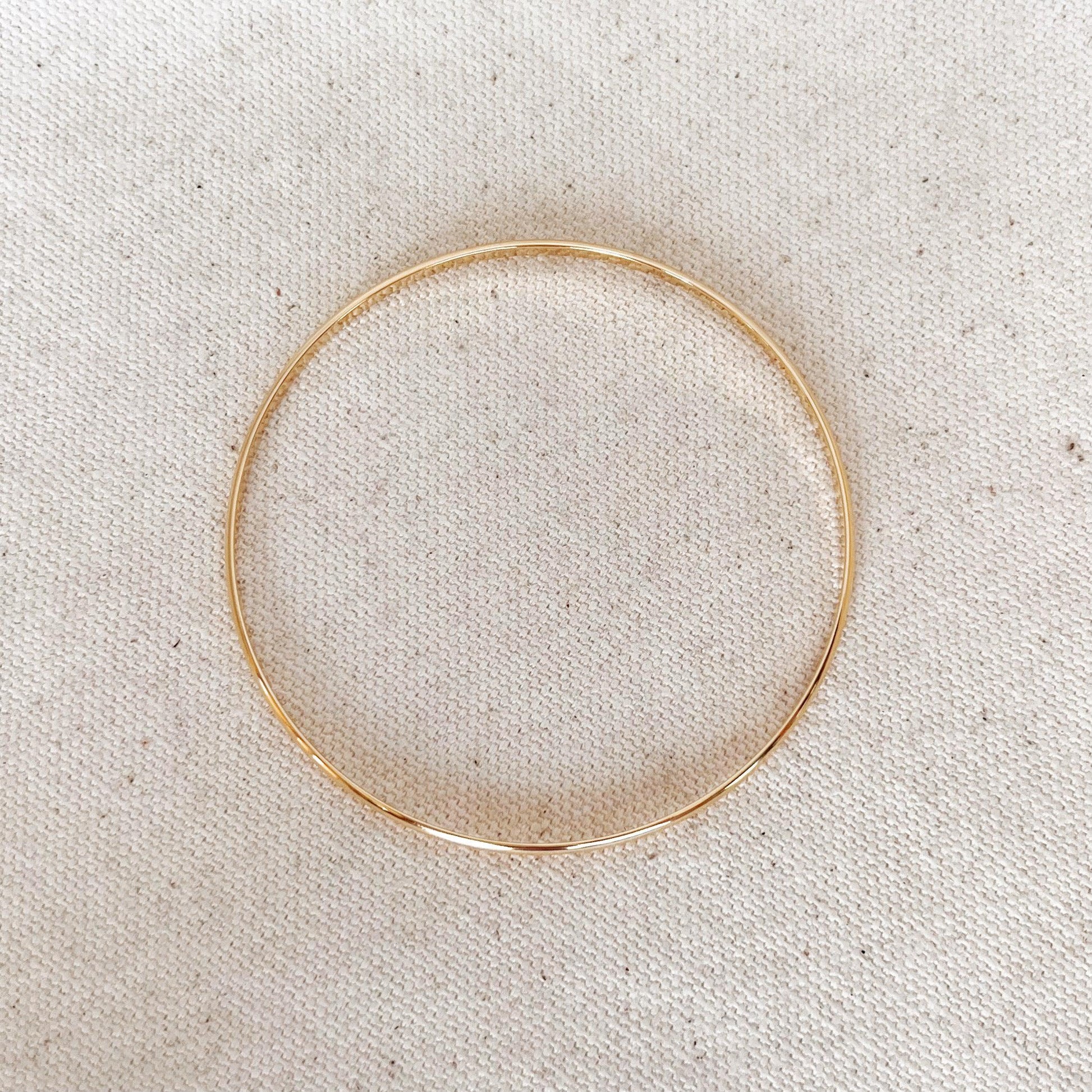 GoldFi Plain 18k Gold Filled Classic Bangle