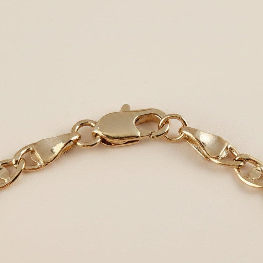 ⚓ 18k Gold Filled Fancy Mariner Link Bracelet — The Anchor Chain, Elevated.