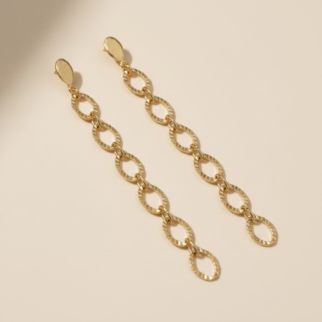✨ 18k Gold Filled 23mm Faceted Semi-Hoop Earrings — Every Angle Polished. The Bold Version.