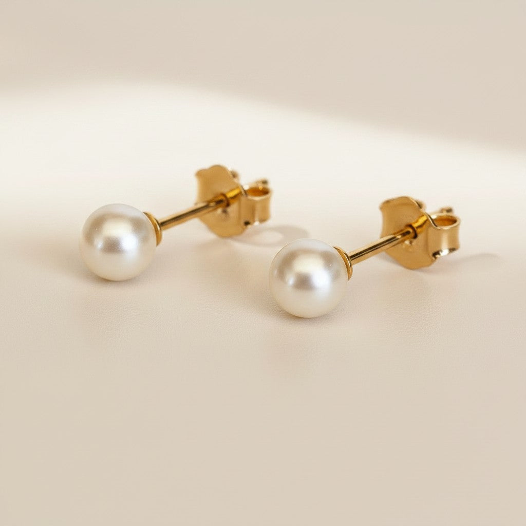 18k Gold Filled Pear Stud Earrings | Classic Detail, Never Miss